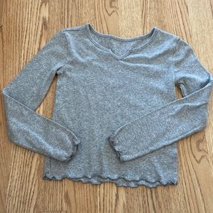 Justice Size 8 long sleeve crop top